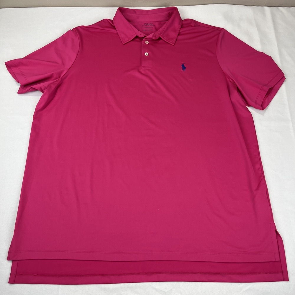 Polo Ralph Lauren Men's Cotton  Polo Shirt‎ Hot Pink • 2XL